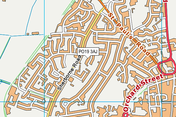 PO19 3AJ map - OS VectorMap District (Ordnance Survey) PO19 3AJ map - OS VectorMap District (Ordnance Survey)