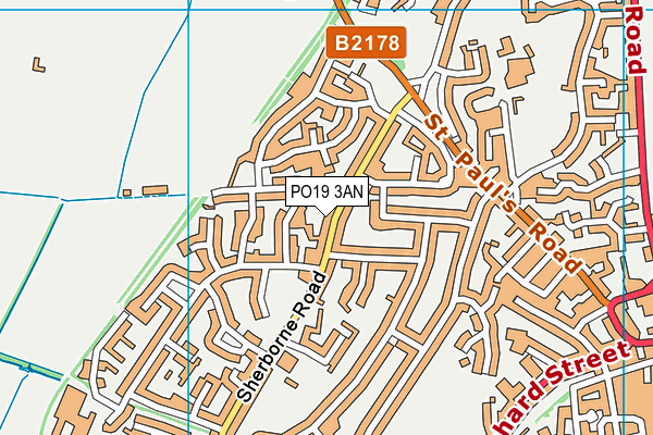 PO19 3AN map - OS VectorMap District (Ordnance Survey) PO19 3AN map - OS VectorMap District (Ordnance Survey)
