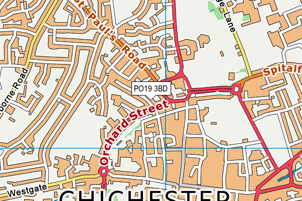 PO19 3BD map - OS VectorMap District (Ordnance Survey) PO19 3BD map - OS VectorMap District (Ordnance Survey)