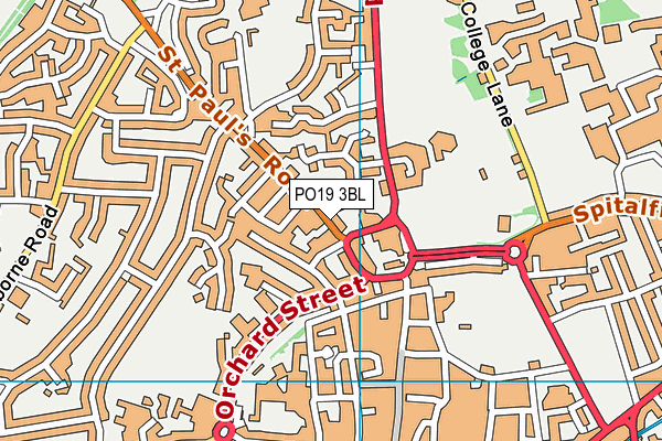 PO19 3BL map - OS VectorMap District (Ordnance Survey) PO19 3BL map - OS VectorMap District (Ordnance Survey)