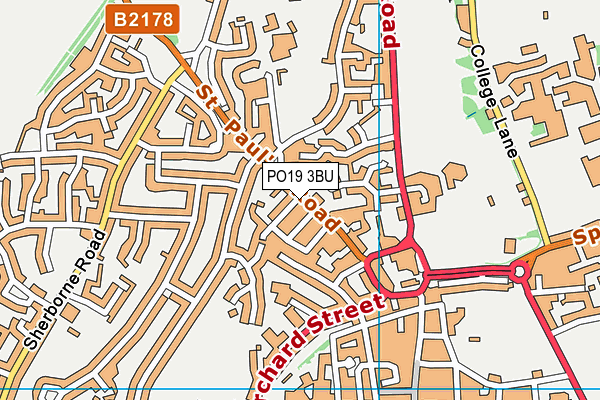 PO19 3BU map - OS VectorMap District (Ordnance Survey) PO19 3BU map - OS VectorMap District (Ordnance Survey)