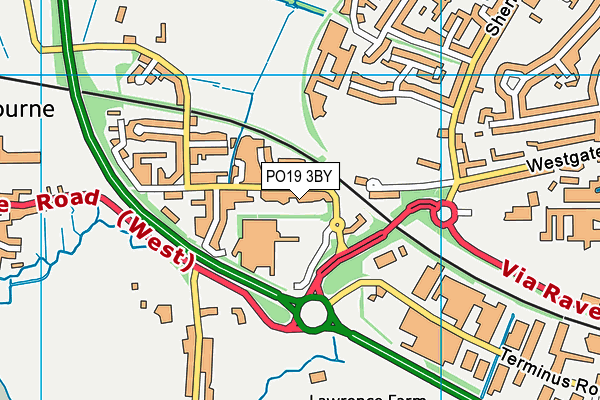 PO19 3BY map - OS VectorMap District (Ordnance Survey) PO19 3BY map - OS VectorMap District (Ordnance Survey)