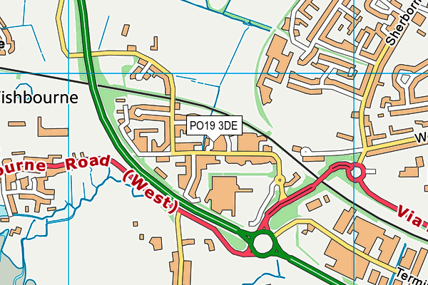 PO19 3DE map - OS VectorMap District (Ordnance Survey) PO19 3DE map - OS VectorMap District (Ordnance Survey)
