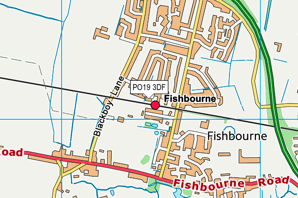 PO19 3DF map - OS VectorMap District (Ordnance Survey) PO19 3DF map - OS VectorMap District (Ordnance Survey)