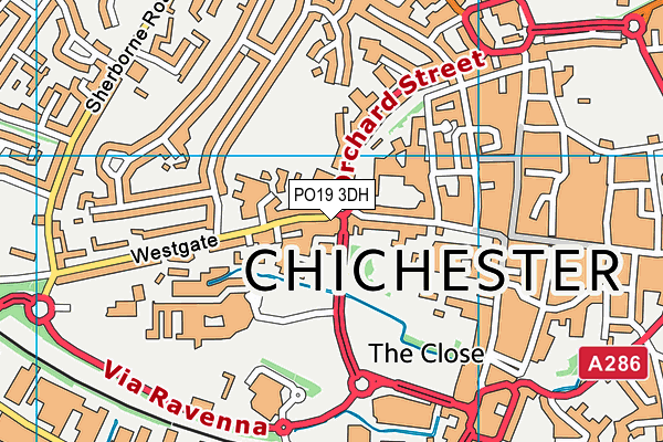 PO19 3DH map - OS VectorMap District (Ordnance Survey) PO19 3DH map - OS VectorMap District (Ordnance Survey)