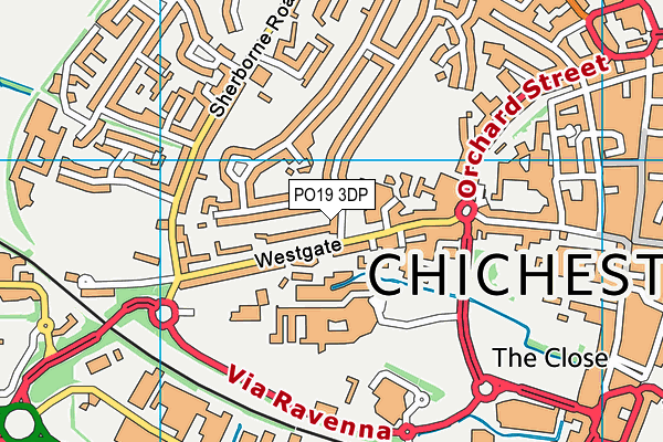 PO19 3DP map - OS VectorMap District (Ordnance Survey) PO19 3DP map - OS VectorMap District (Ordnance Survey)
