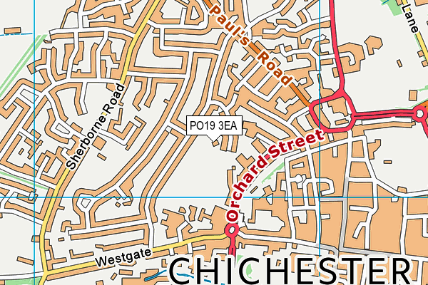 PO19 3EA map - OS VectorMap District (Ordnance Survey) PO19 3EA map - OS VectorMap District (Ordnance Survey)