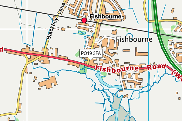 PO19 3FA map - OS VectorMap District (Ordnance Survey) PO19 3FA map - OS VectorMap District (Ordnance Survey)
