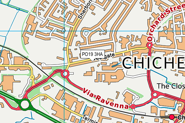 PO19 3HA map - OS VectorMap District (Ordnance Survey) PO19 3HA map - OS VectorMap District (Ordnance Survey)
