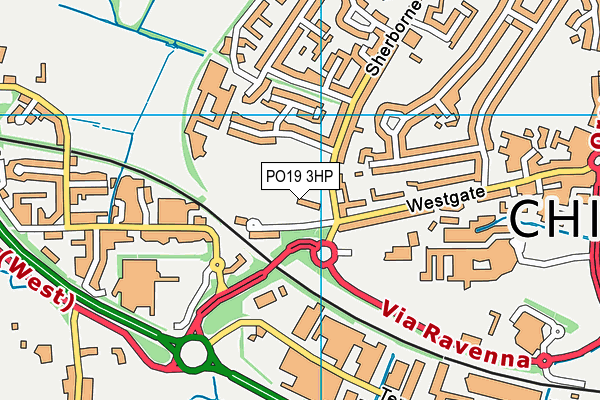 PO19 3HP map - OS VectorMap District (Ordnance Survey)