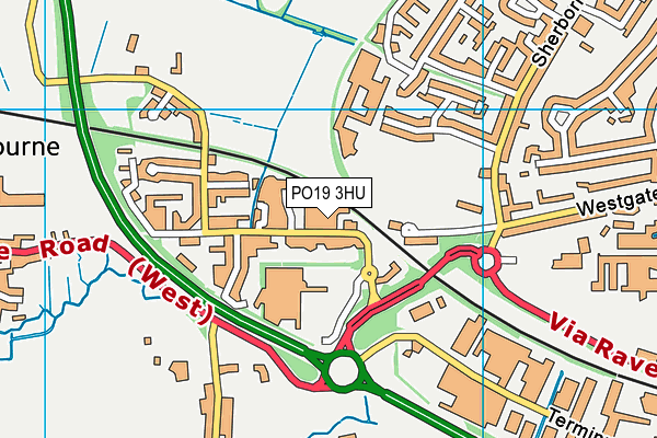 PO19 3HU map - OS VectorMap District (Ordnance Survey) PO19 3HU map - OS VectorMap District (Ordnance Survey)