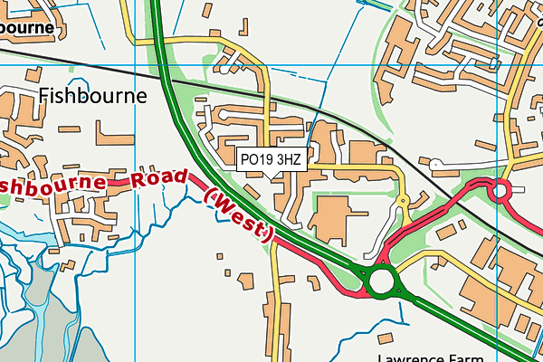 PO19 3HZ map - OS VectorMap District (Ordnance Survey)