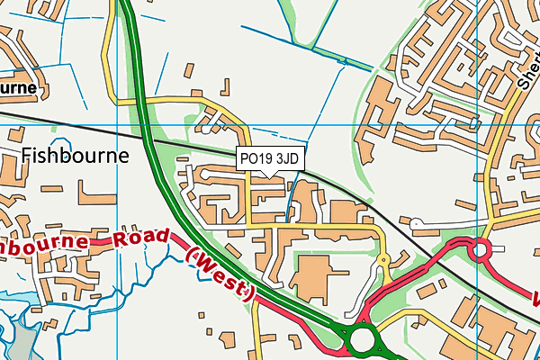 PO19 3JD map - OS VectorMap District (Ordnance Survey) PO19 3JD map - OS VectorMap District (Ordnance Survey)