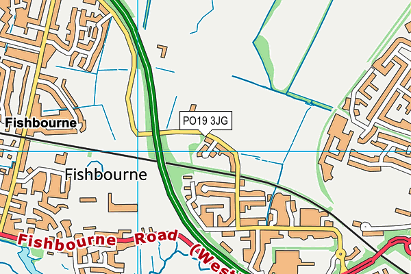 PO19 3JG map - OS VectorMap District (Ordnance Survey) PO19 3JG map - OS VectorMap District (Ordnance Survey)