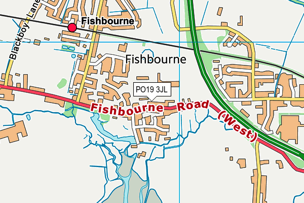 PO19 3JL map - OS VectorMap District (Ordnance Survey)
