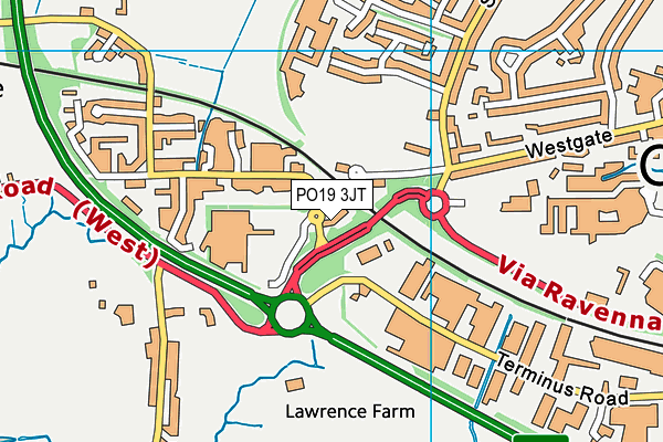 PO19 3JT map - OS VectorMap District (Ordnance Survey) PO19 3JT map - OS VectorMap District (Ordnance Survey)