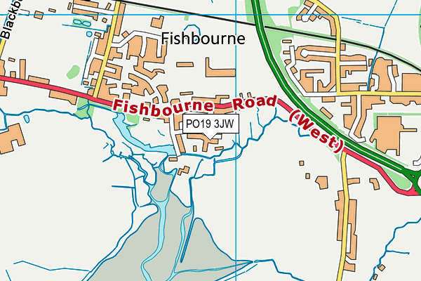 PO19 3JW map - OS VectorMap District (Ordnance Survey) PO19 3JW map - OS VectorMap District (Ordnance Survey)