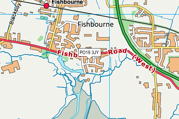 PO19 3JY map - OS VectorMap District (Ordnance Survey) PO19 3JY map - OS VectorMap District (Ordnance Survey)