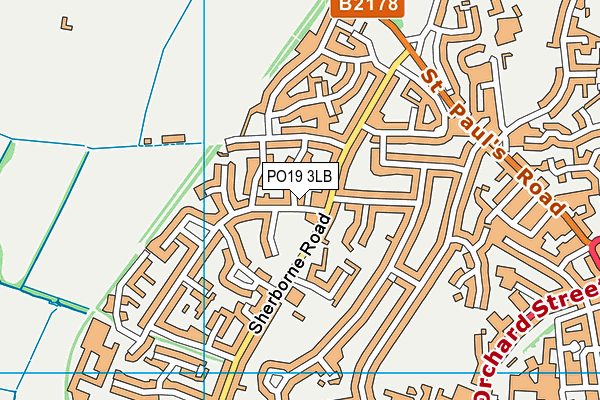 PO19 3LB map - OS VectorMap District (Ordnance Survey) PO19 3LB map - OS VectorMap District (Ordnance Survey)