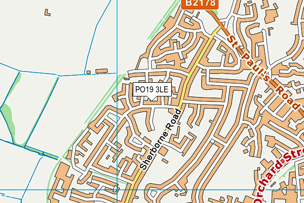 PO19 3LE map - OS VectorMap District (Ordnance Survey) PO19 3LE map - OS VectorMap District (Ordnance Survey)