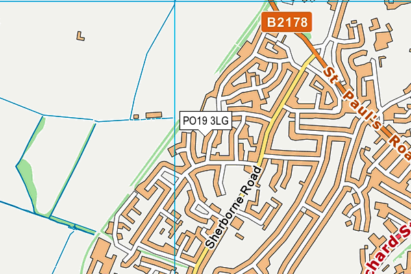 PO19 3LG map - OS VectorMap District (Ordnance Survey)