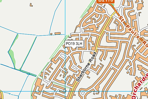 PO19 3LH map - OS VectorMap District (Ordnance Survey) PO19 3LH map - OS VectorMap District (Ordnance Survey)