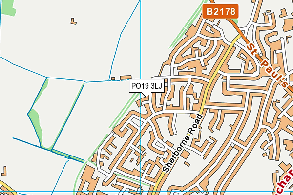 PO19 3LJ map - OS VectorMap District (Ordnance Survey) PO19 3LJ map - OS VectorMap District (Ordnance Survey)