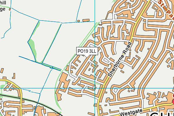 PO19 3LL map - OS VectorMap District (Ordnance Survey) PO19 3LL map - OS VectorMap District (Ordnance Survey)