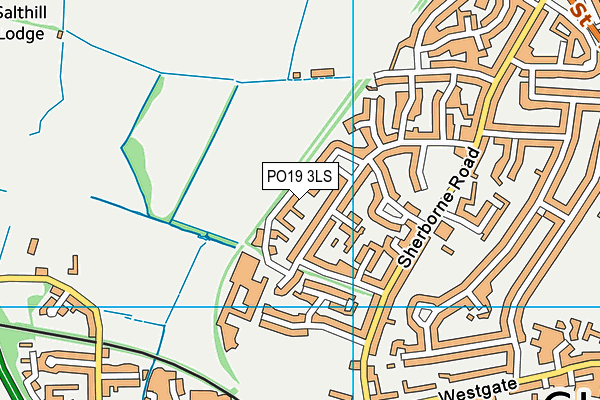 PO19 3LS map - OS VectorMap District (Ordnance Survey) PO19 3LS map - OS VectorMap District (Ordnance Survey)