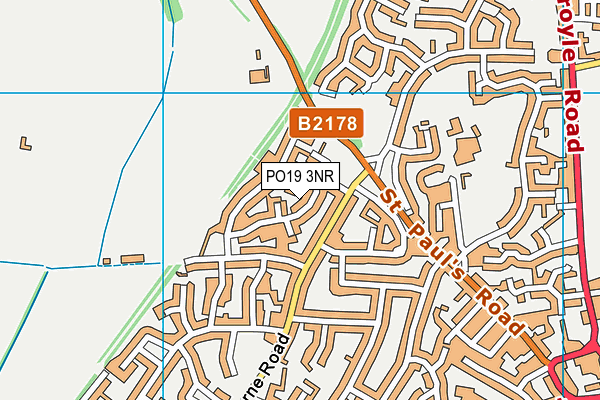 PO19 3NR map - OS VectorMap District (Ordnance Survey) PO19 3NR map - OS VectorMap District (Ordnance Survey)