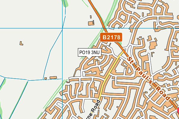 PO19 3NU map - OS VectorMap District (Ordnance Survey) PO19 3NU map - OS VectorMap District (Ordnance Survey)