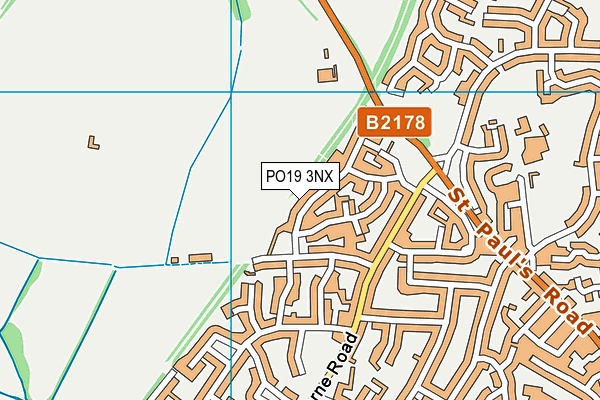 PO19 3NX map - OS VectorMap District (Ordnance Survey) PO19 3NX map - OS VectorMap District (Ordnance Survey)