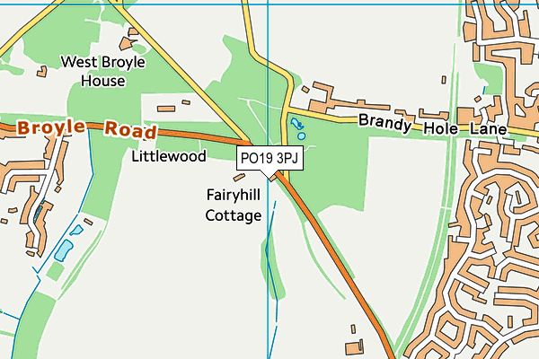 PO19 3PJ map - OS VectorMap District (Ordnance Survey) PO19 3PJ map - OS VectorMap District (Ordnance Survey)