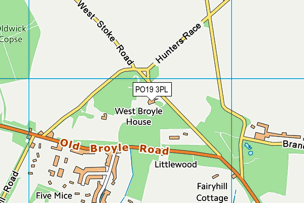 PO19 3PL map - OS VectorMap District (Ordnance Survey)