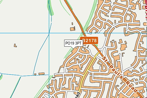 PO19 3PT map - OS VectorMap District (Ordnance Survey) PO19 3PT map - OS VectorMap District (Ordnance Survey)