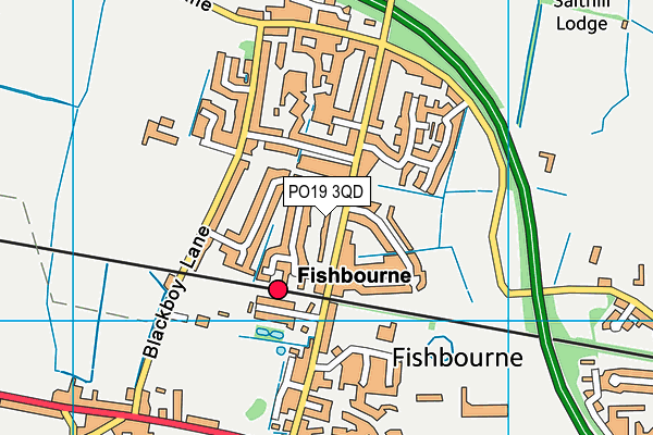 PO19 3QD map - OS VectorMap District (Ordnance Survey) PO19 3QD map - OS VectorMap District (Ordnance Survey)