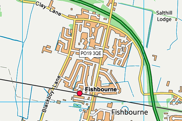 PO19 3QE map - OS VectorMap District (Ordnance Survey) PO19 3QE map - OS VectorMap District (Ordnance Survey)