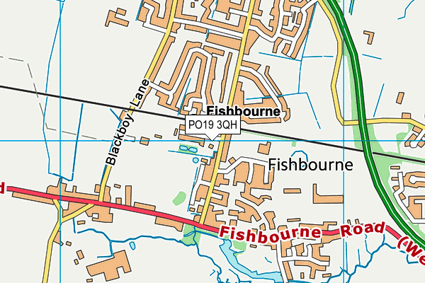 PO19 3QH map - OS VectorMap District (Ordnance Survey) PO19 3QH map - OS VectorMap District (Ordnance Survey)