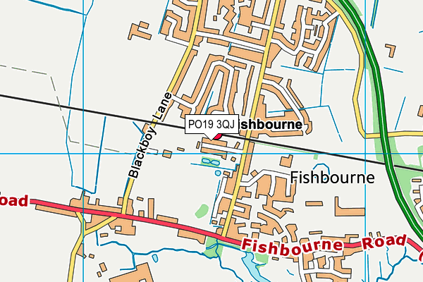 PO19 3QJ map - OS VectorMap District (Ordnance Survey)