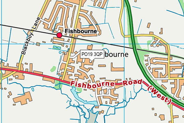 PO19 3QP map - OS VectorMap District (Ordnance Survey) PO19 3QP map - OS VectorMap District (Ordnance Survey)