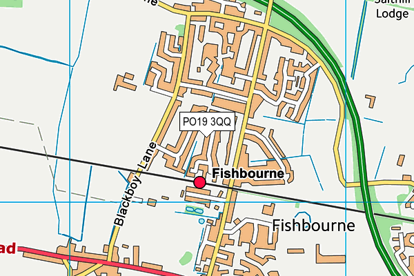 PO19 3QQ map - OS VectorMap District (Ordnance Survey) PO19 3QQ map - OS VectorMap District (Ordnance Survey)