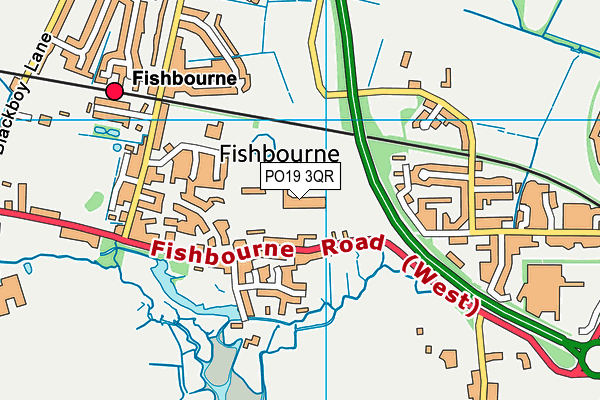 PO19 3QR map - OS VectorMap District (Ordnance Survey) PO19 3QR map - OS VectorMap District (Ordnance Survey)