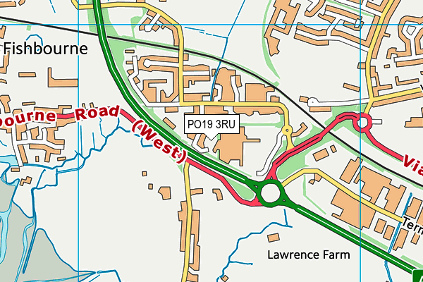 PO19 3RU map - OS VectorMap District (Ordnance Survey) PO19 3RU map - OS VectorMap District (Ordnance Survey)