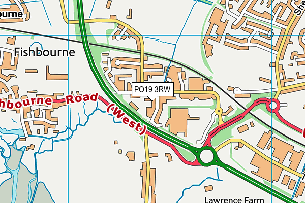 PO19 3RW map - OS VectorMap District (Ordnance Survey) PO19 3RW map - OS VectorMap District (Ordnance Survey)