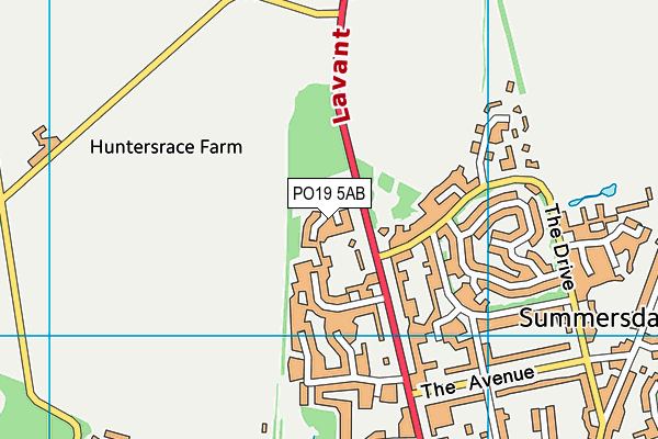 PO19 5AB map - OS VectorMap District (Ordnance Survey) PO19 5AB map - OS VectorMap District (Ordnance Survey)
