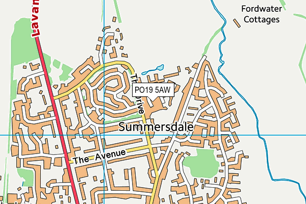 PO19 5AW map - OS VectorMap District (Ordnance Survey) PO19 5AW map - OS VectorMap District (Ordnance Survey)