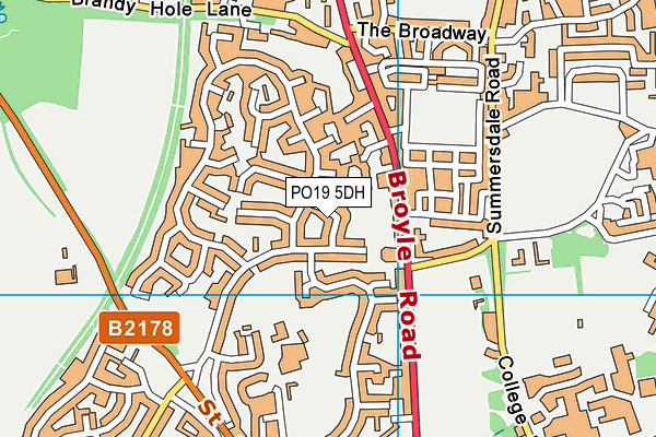 PO19 5DH map - OS VectorMap District (Ordnance Survey) PO19 5DH map - OS VectorMap District (Ordnance Survey)