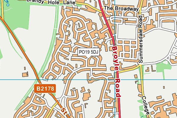 PO19 5DJ map - OS VectorMap District (Ordnance Survey) PO19 5DJ map - OS VectorMap District (Ordnance Survey)