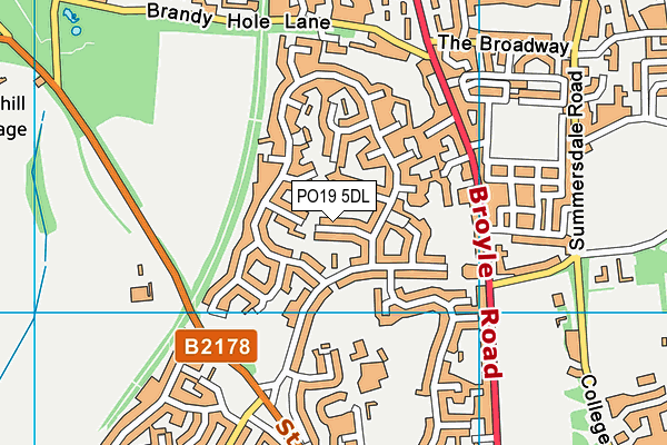 PO19 5DL map - OS VectorMap District (Ordnance Survey) PO19 5DL map - OS VectorMap District (Ordnance Survey)