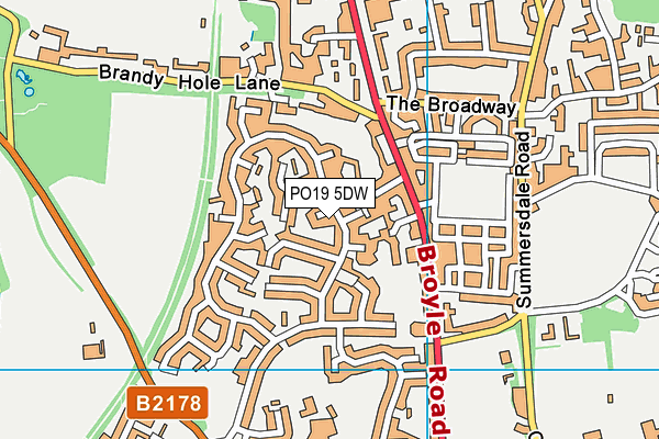 PO19 5DW map - OS VectorMap District (Ordnance Survey) PO19 5DW map - OS VectorMap District (Ordnance Survey)